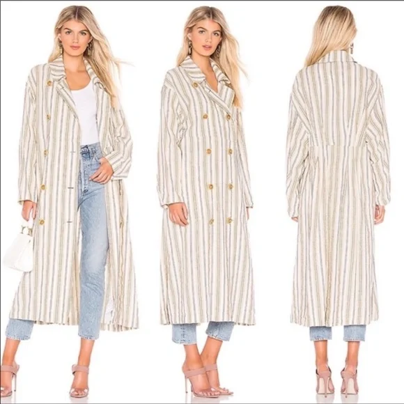 SOLD:Free People Trench Coat ~ - Picture 2 of 12